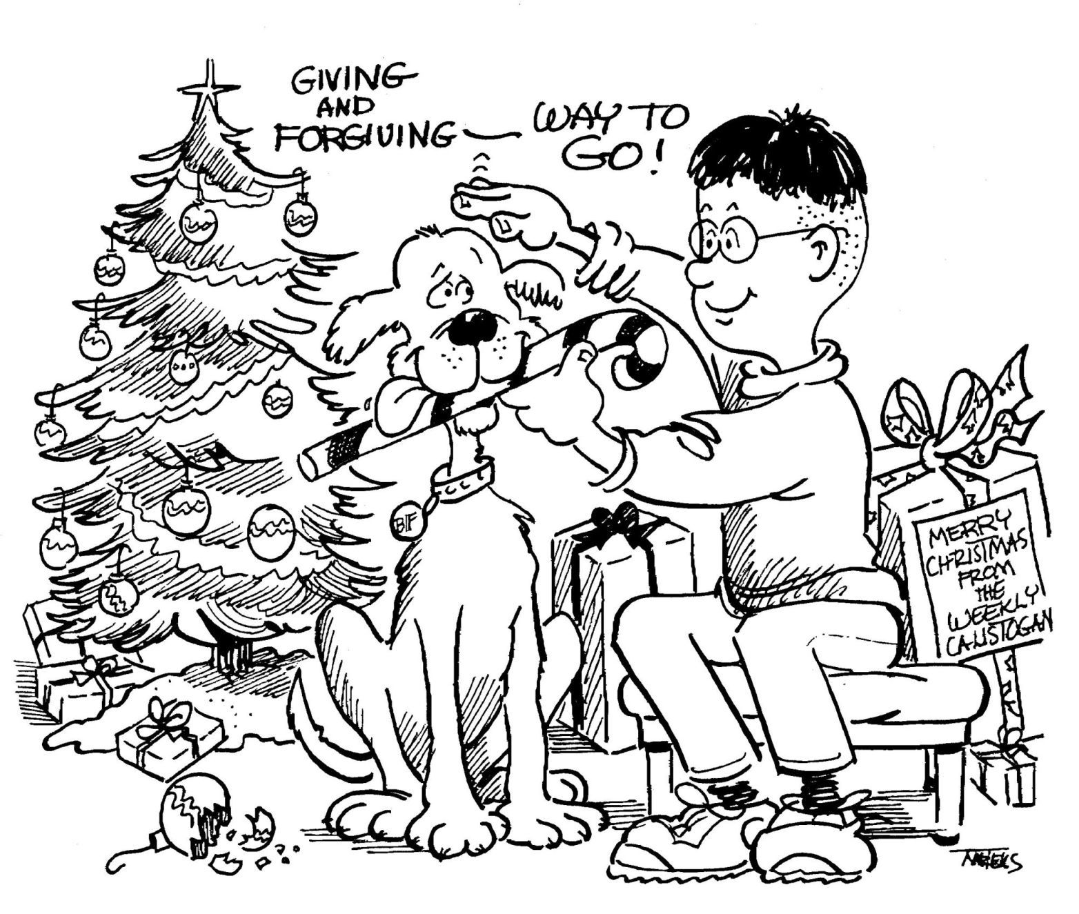Cartoon comment by Joan Martens